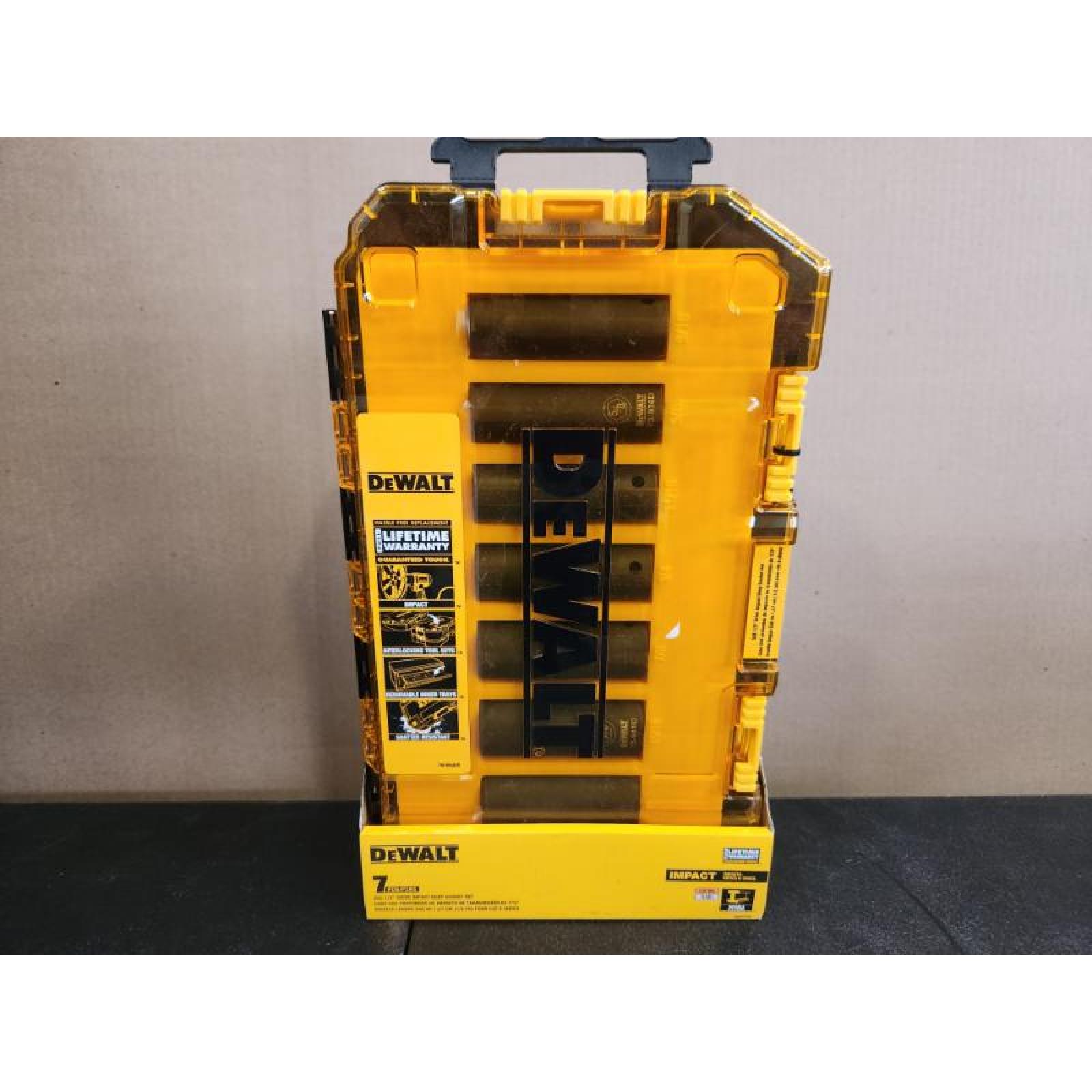 Phoenix NEW DEWALT 1/2 in. Drive SAE Deep Impact Socket Set (7-Piece)