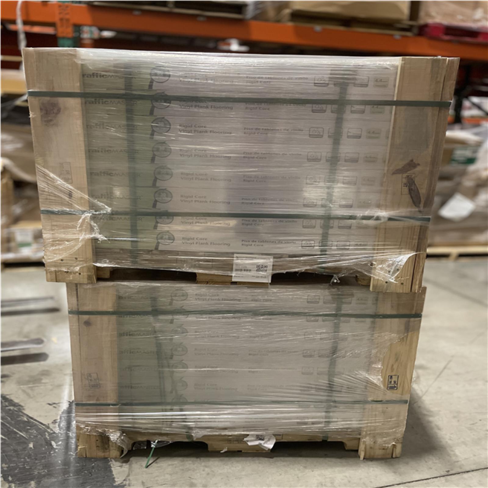 DALLAS LOCATION- TrafficMaster Edwards Oak 6 MIL x 6 in. W x 36 in. L Flooring (23.95 sqft/case) PALLET (64 UNITS)