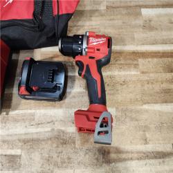 HOUSTON LOCATION - AS - IS Milwaukee 18V Lithium-Ion Brushless Cordless 1/2 in. Compact Drill/Driver with kit