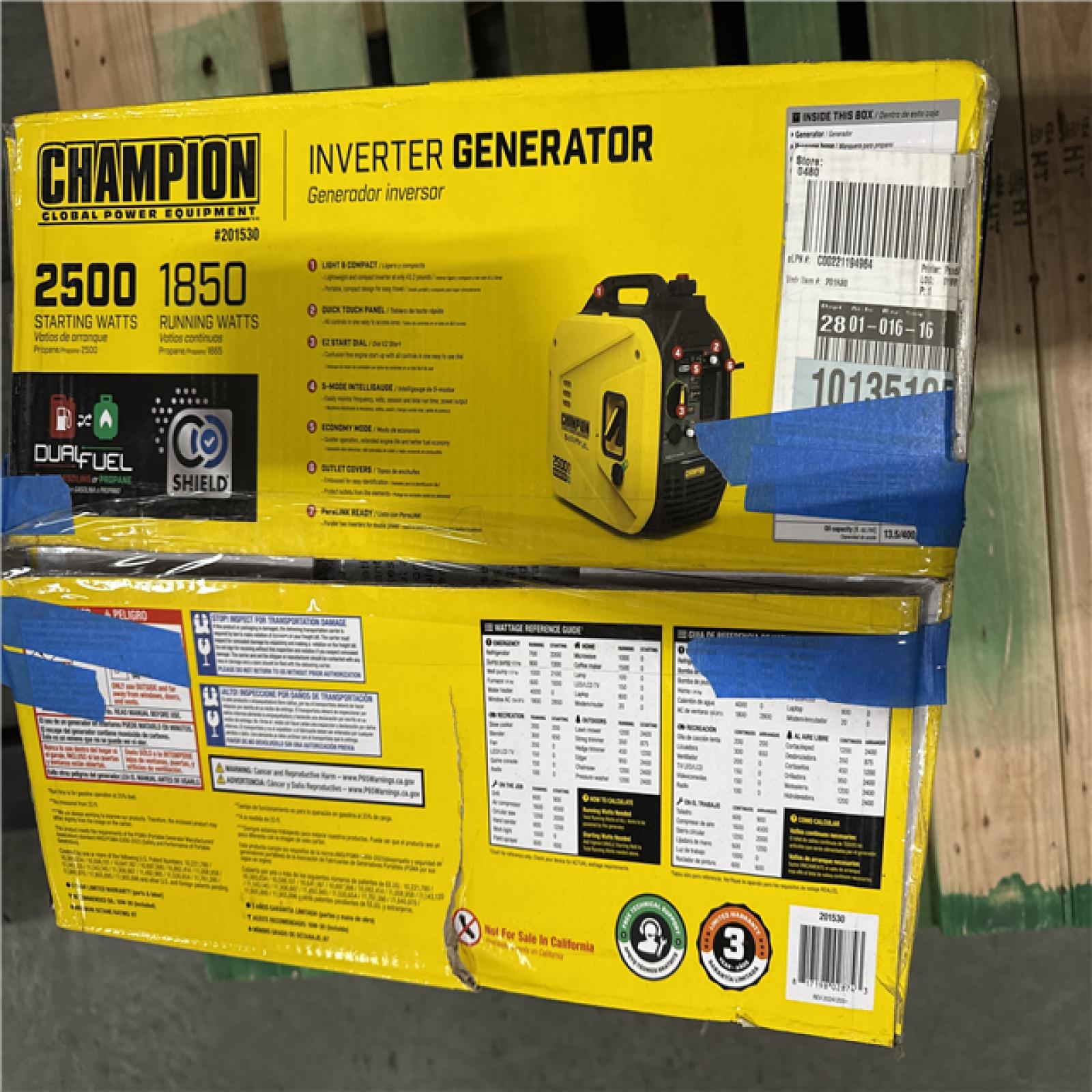 California AS-IS Champion Portable Generator