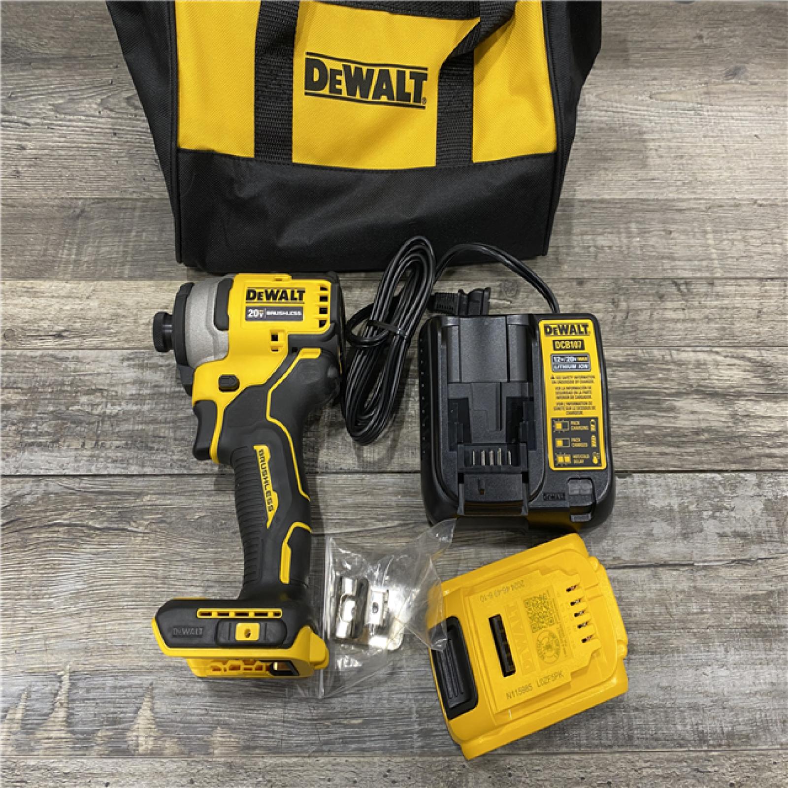 AS-IS DEWALT Atomic 20V Max Lithium-Ion Brushless Cordless Compact 1/4 in. Impact Driver Kit