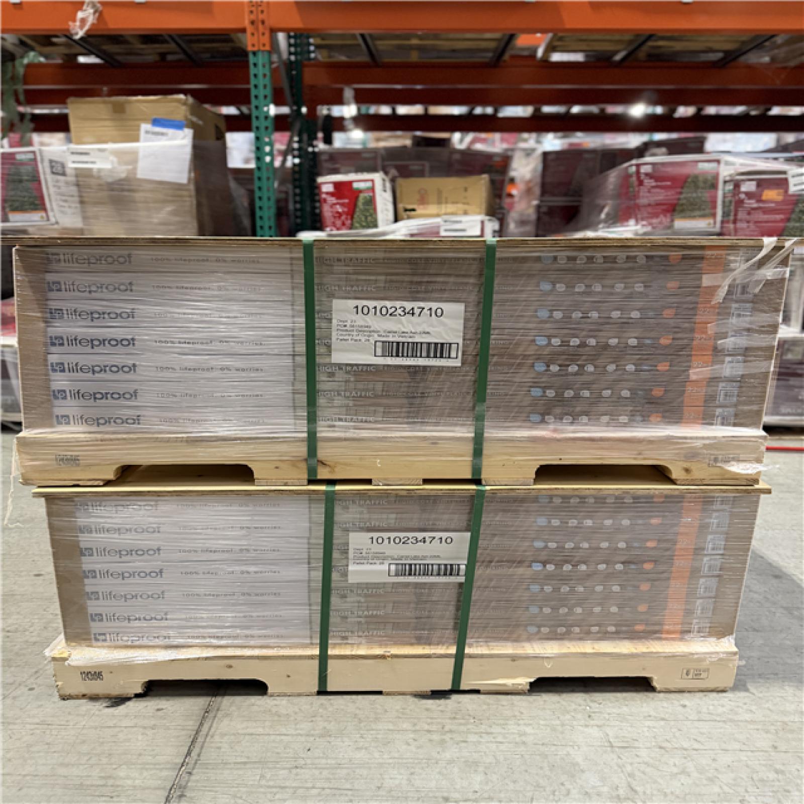 DALLAS LOCATION - Lifeproof Camel Lake Ash 22 MIL x 7.1 in. W x 48 in. L Click Lock Waterproof Luxury Vinyl Plank Flooring PALLET-(48 UNITS)