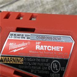 AS-IS Milwaukee 12V Lithium-Ion Cordless 3/8 in. Ratchet (Tool-Only)