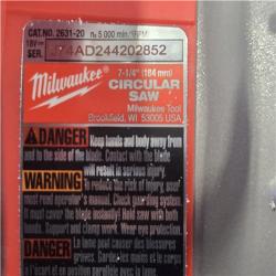 AS-IS Milwaukee 18V Lithium-Ion Brushless Cordless 7-1/4 in. Circular Saw (Tool-Only)