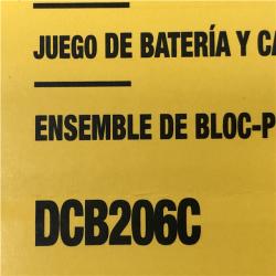 AS-IS DEWALT 20V MAX Lithium-Ion 6.0 Ah Battery and Charger