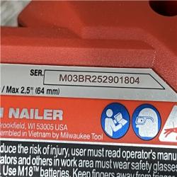AS-IS Milwaukee FUEL 18V Lithium-Ion Brushless Cordless Gen II 15-Gauge Angled Nailer (Tool-Only)