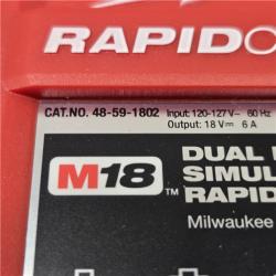 AS-IS Milwaukee M18 18V Dual Bay Rapid Battery Charger