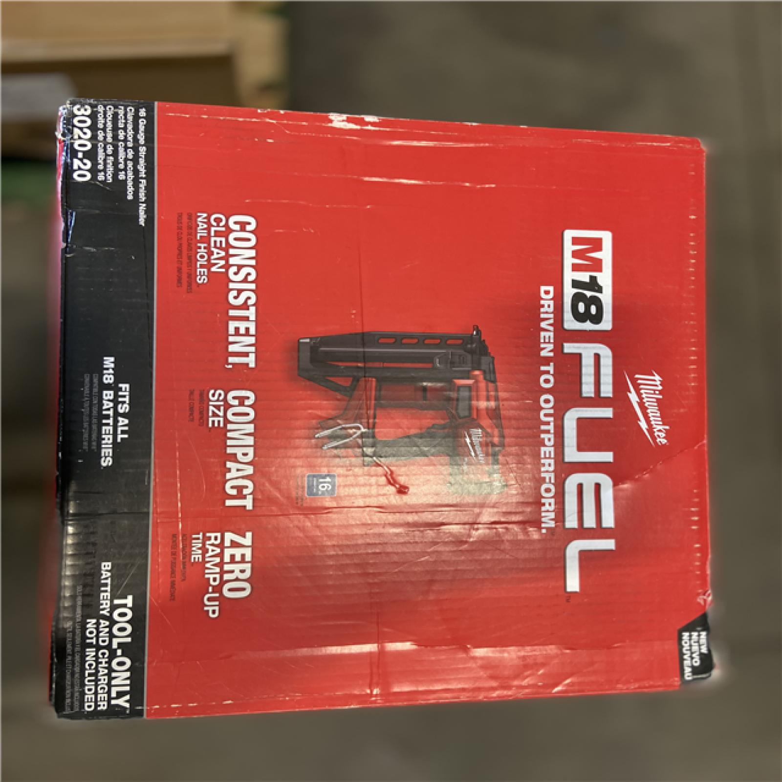 AS-IS - Milwaukee M18 FUEL 18-Volt Lithium-Ion Brushless Cordless Gen ll 16-Gauge Straight Finish Nailer (Tool Only)