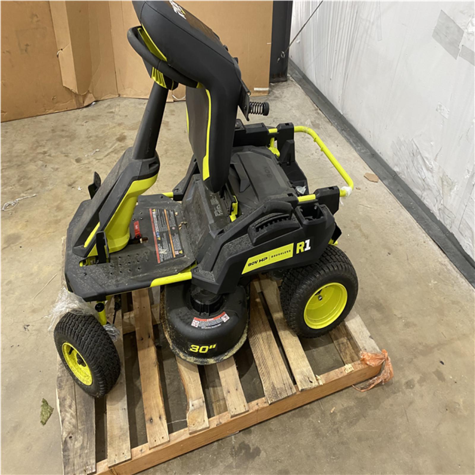 Houston Location - AS-IS Tool Pallet RYOBI 80V HP R1 SIT DOWN MOWER