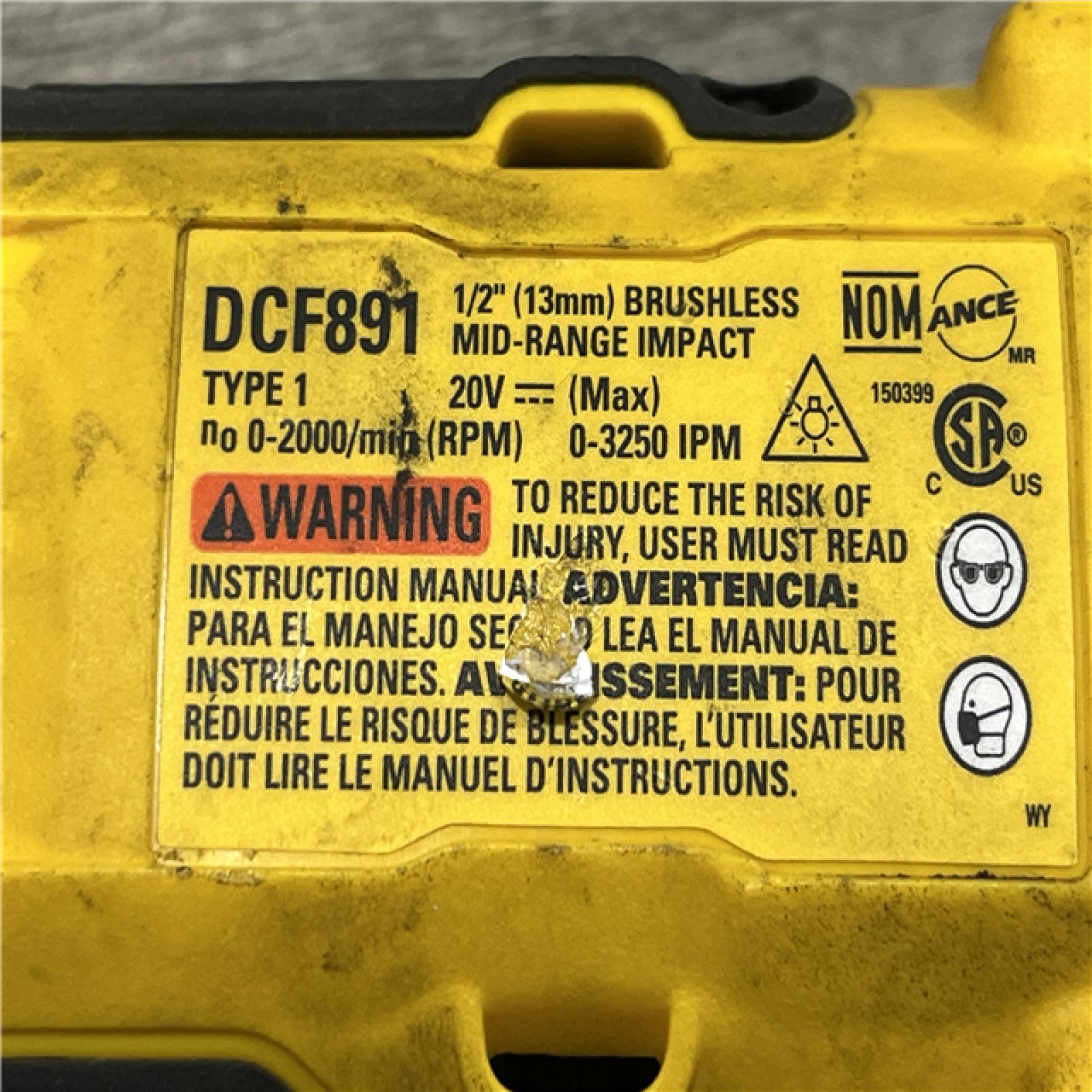 AS-IS DEWALT 20V MAX XR Cordless 1/2 in. Impact Wrench (Tool Only)