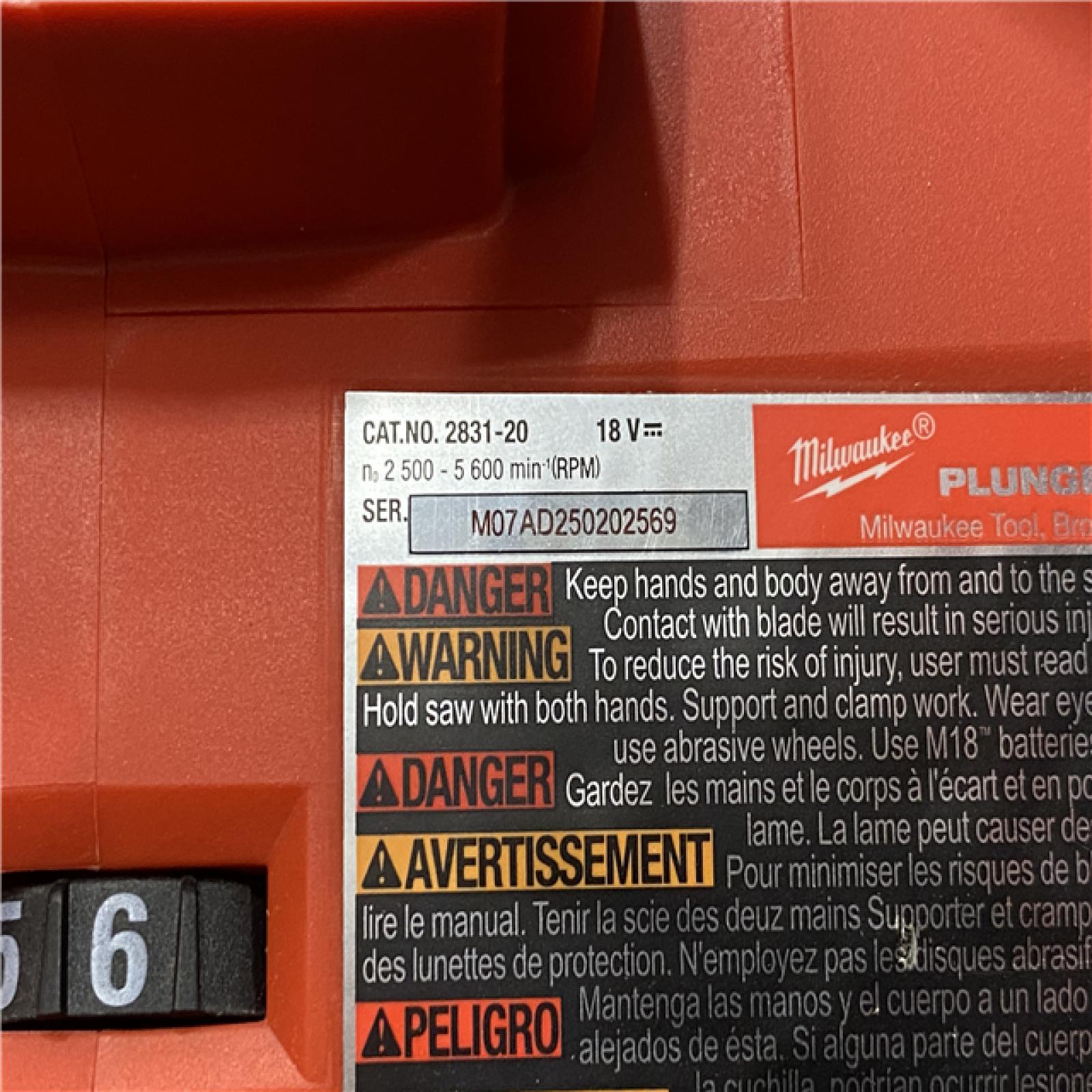 AS-IS Milwaukee FUEL 18V Lithium-Ion Cordless Brushless 6-1/2 in. Plunge Cut Track Saw (Tool-Only)