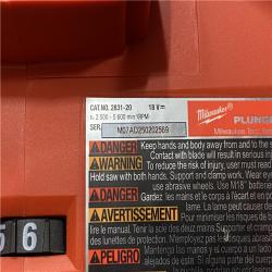 AS-IS Milwaukee FUEL 18V Lithium-Ion Cordless Brushless 6-1/2 in. Plunge Cut Track Saw (Tool-Only)