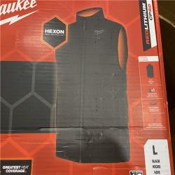 LIKE NEW - Milwaukee Men's Large 12-Volt Lithium-Ion Cordless Axis Black Heated Vest Kit