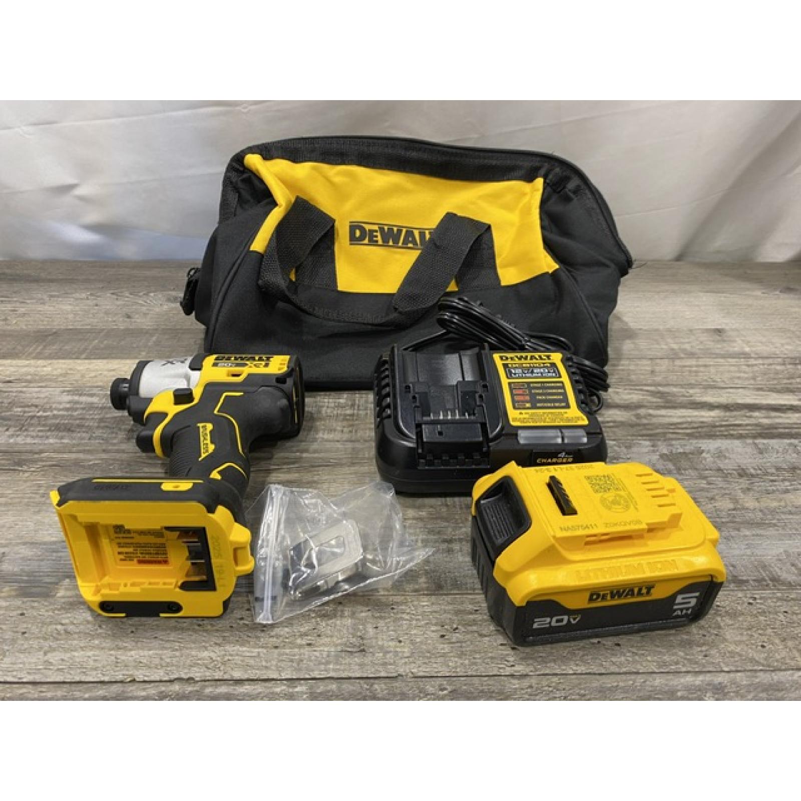AS-IS DEWALT 20-Volt Maximum XR Lithium-Ion Cordless Brushless 1/4 in. 3-Speed Impact Driver Kit