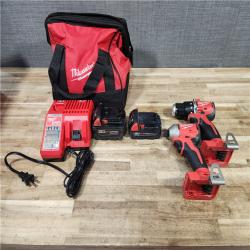 HOUSTON LOCATION - AS - IS Milwaukee 18-Volt Lithium-Ion Brushless Cordless Compact Hammer Drill/Impact Combo Kit