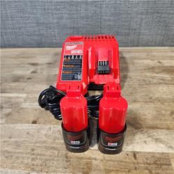 HOUSTON LOCATION - AS-IS MILWAUKEE 3 TOOL COMBO KIT W/ (2) BATTERY & CHARGER