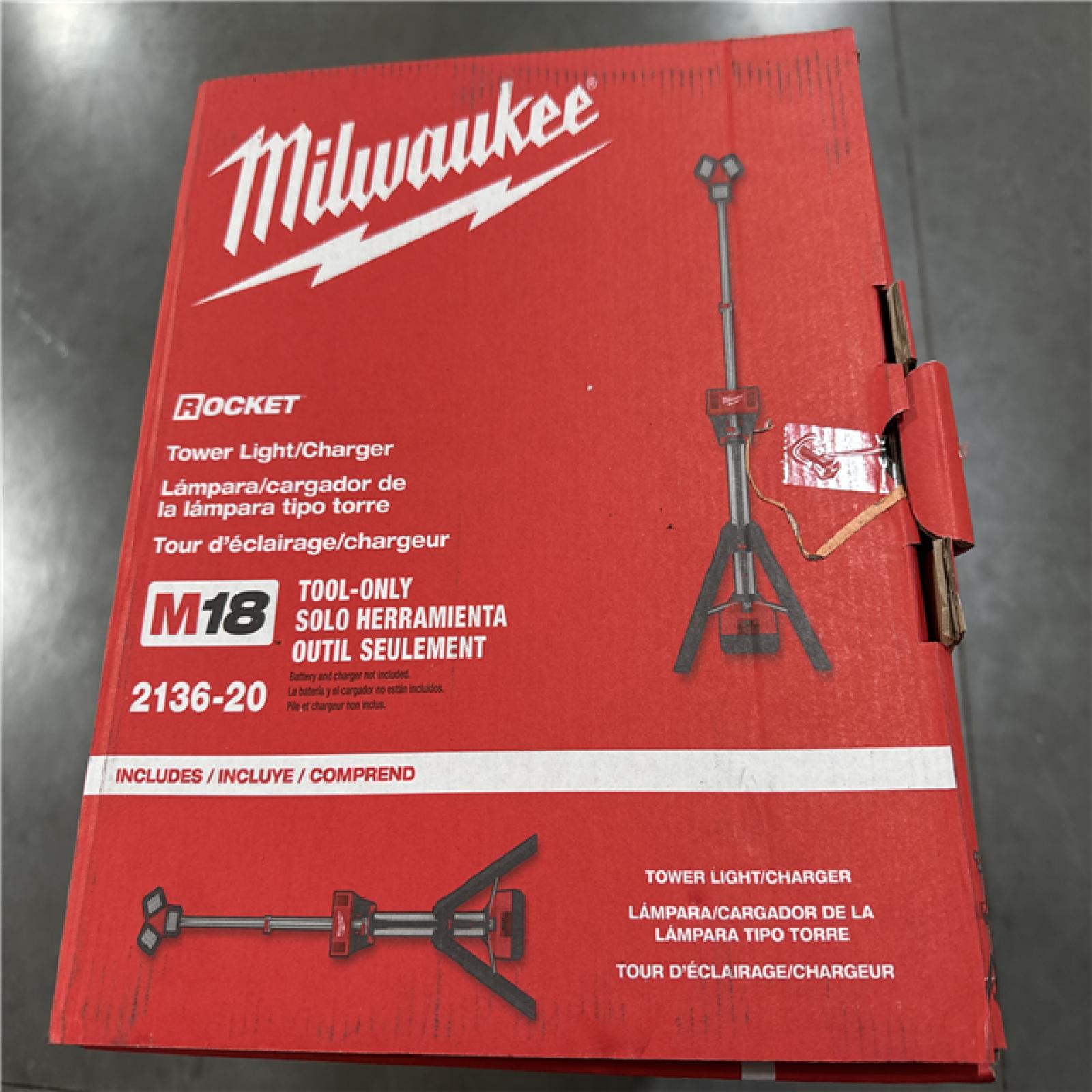 California NEW Milwaukee Rocket Tower Light/Charger (Tool Only)