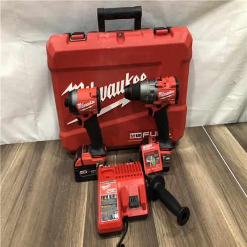AS-IS Milwaukee FUEL 18V Lithium-Ion Brushless Cordless Hammer Drill and Impact Driver Combo Kit