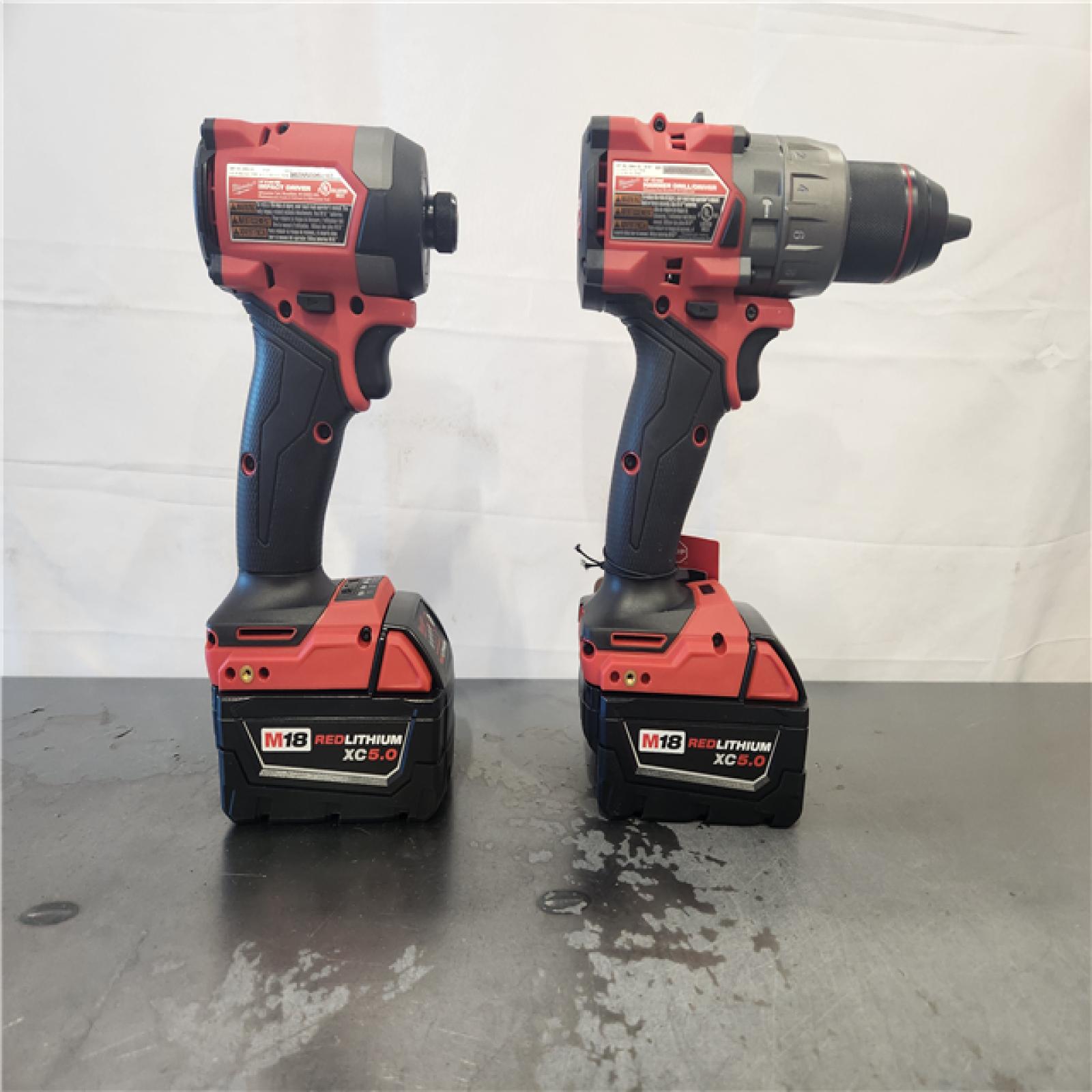 AS-IS- Milwaukee FUEL 18V Lithium-Ion Brushless Cordless Hammer Drill and Impact Driver Combo Kit