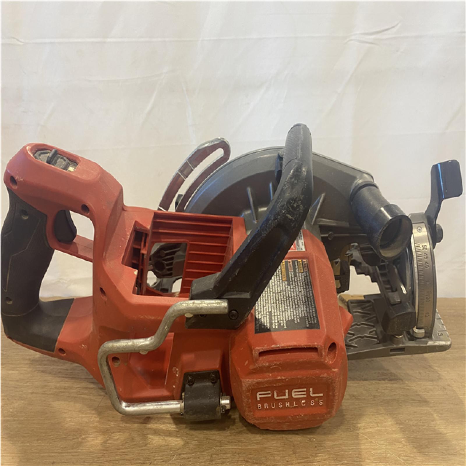 as-is Milwaukee FUEL 18V Lithium-Ion Cordless 7-1/4 in. Rear Handle Circular Saw (Tool-Only)