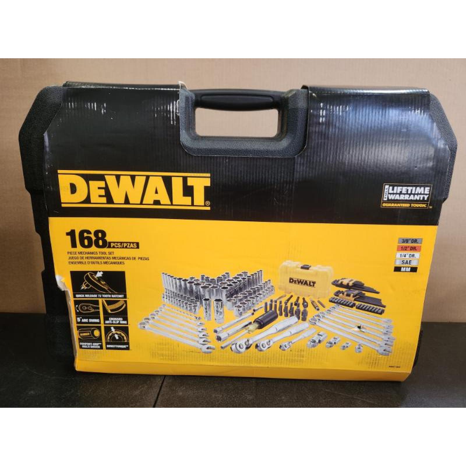 Phoenix NEW DEWALT 1/4 in.  3/8 in. and ½ in. Drive Polished Chrome Mechanics Tool Set (168-Piece)