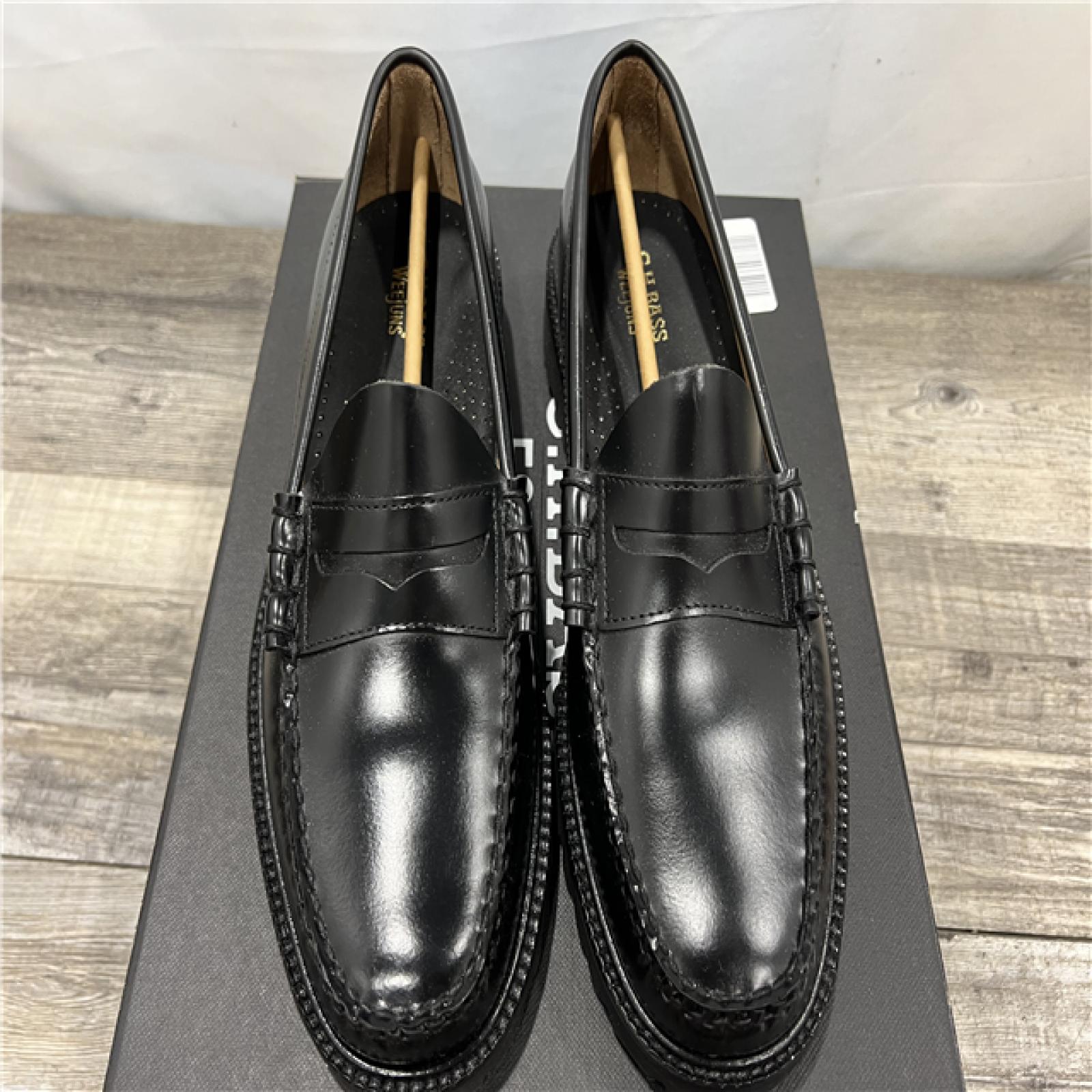 LIKE NEW G.h.bass Men's Larson Lug Weejuns Penny Loafers - Black - SZ 9.5