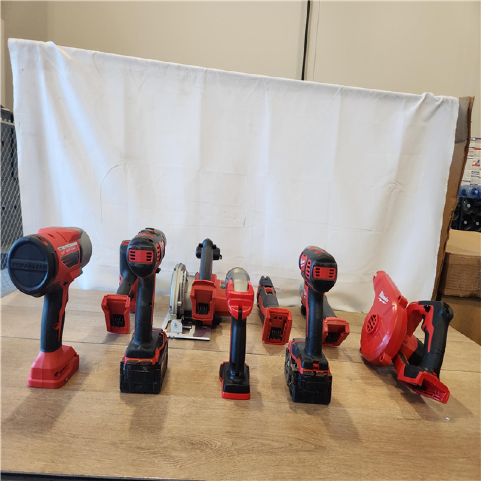 AS-IS- Milwaukee 18-Volt Lithium-Ion Cordless (9-Tool) Combo Kit