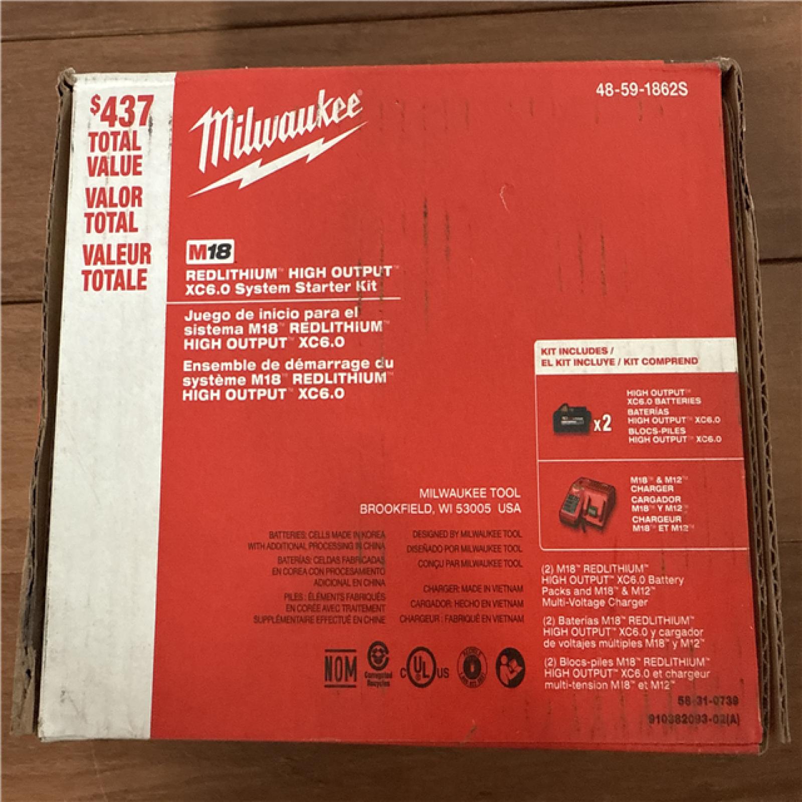 California NEW Milwaukee Red Lithium Starter Kit  includes (2) Batteries & Charger