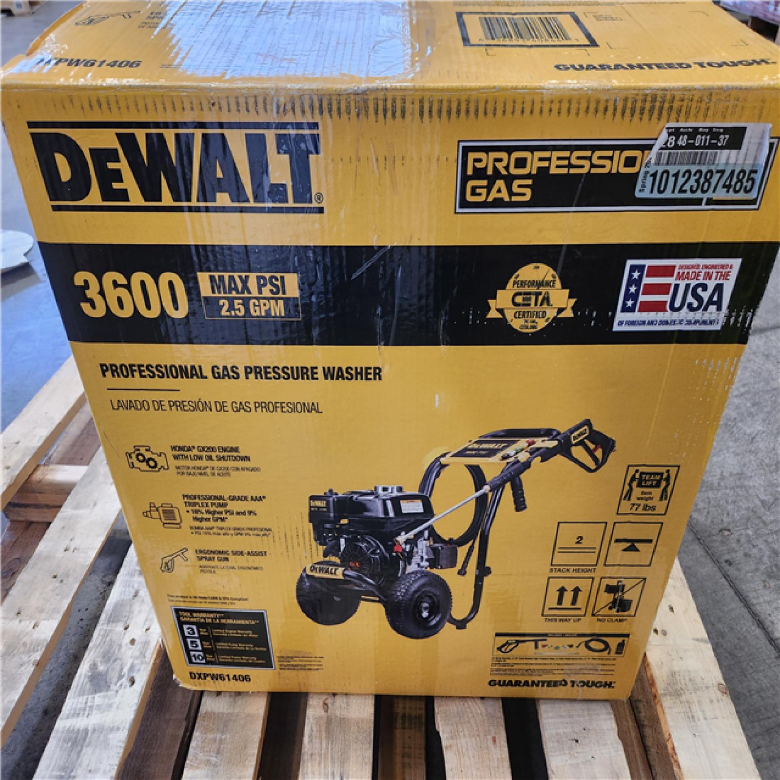 Phoenix DEWALT 3600 PSI 2.5 GPM Gas Pressure Washer with Honda GX200 Engine  Heavy-Duty Commercial Cold Water Power Cleaner (NO Hose)