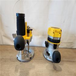 AS-IS- DEWALT 12 Amp Corded 2-1/4 Horsepower Fixed and Plunge Base Router Kit
