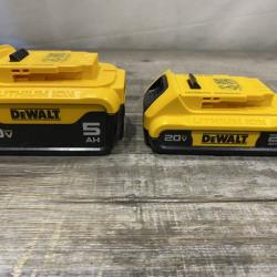 AS-IS DEWALT 20V MAX Lithium-Ion Battery Kit with 5.0Ah and 2.0Ah Battery and Charger