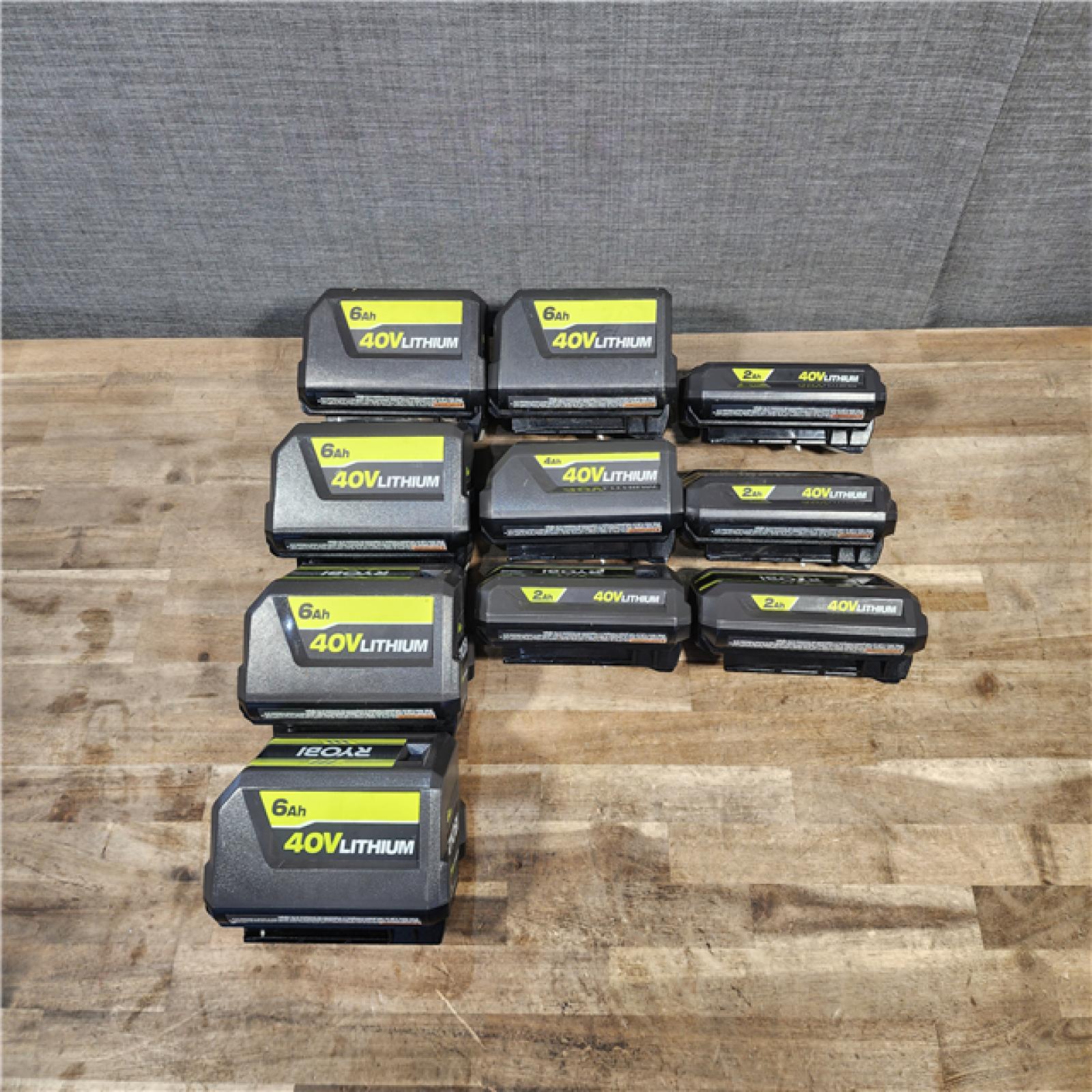 HOUSTON LOCATION - AS-IS RYOBI BATTERY PACK QTY - 10