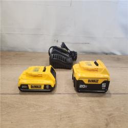 AS-IS- DEWALT 20V MAX Lithium-Ion Battery Kit with 5.0Ah and 2.0Ah Battery and Charger