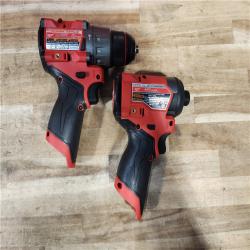 HOUSTON LOCATION - AS-IS Milwaukee FUEL 12-Volt Lithium-Ion Brushless Cordless Hammer Drill and Impact Driver Combo Kit