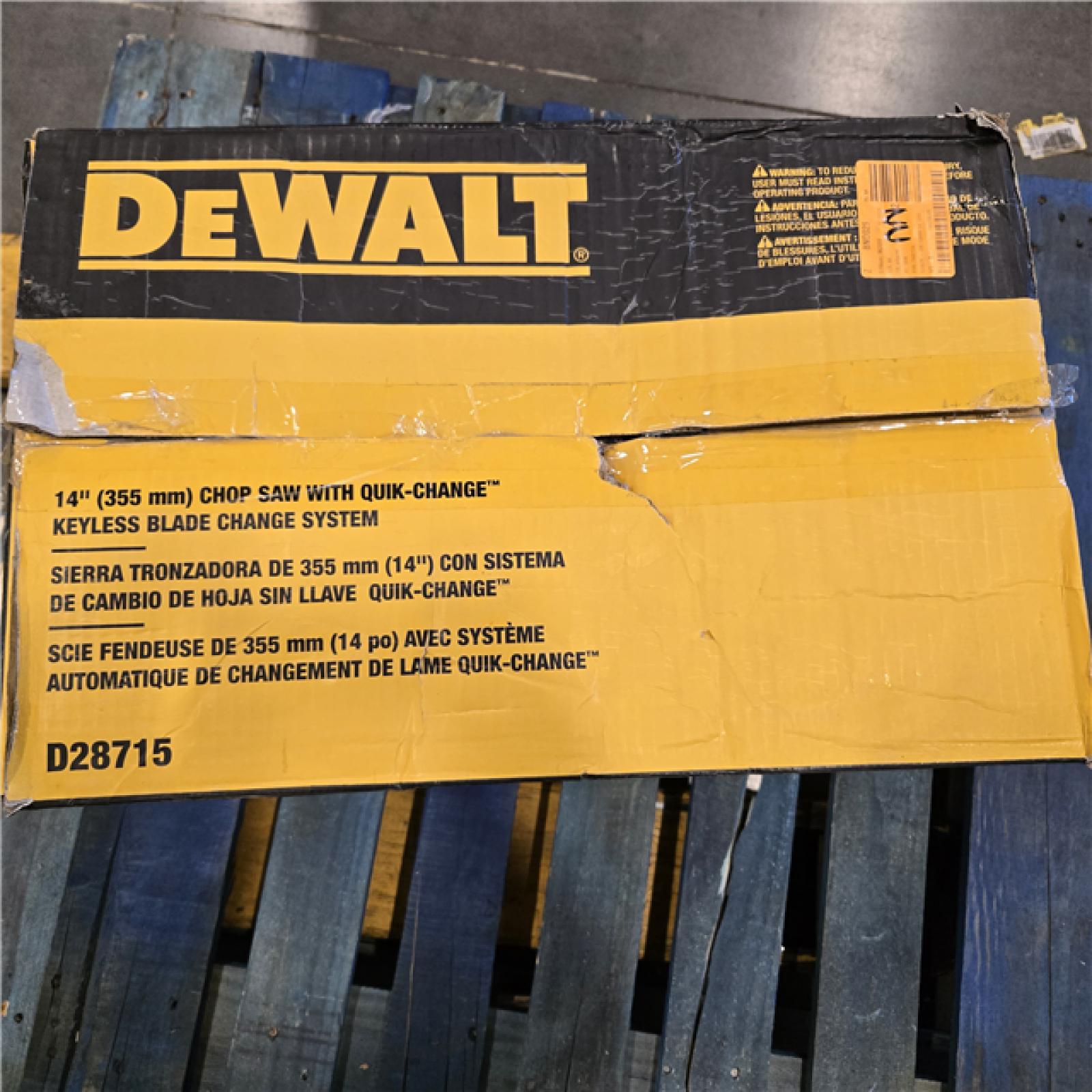 LIKE NEW DEWALT 15 Amp Corded 14 in. Cut-Off Chop Saw