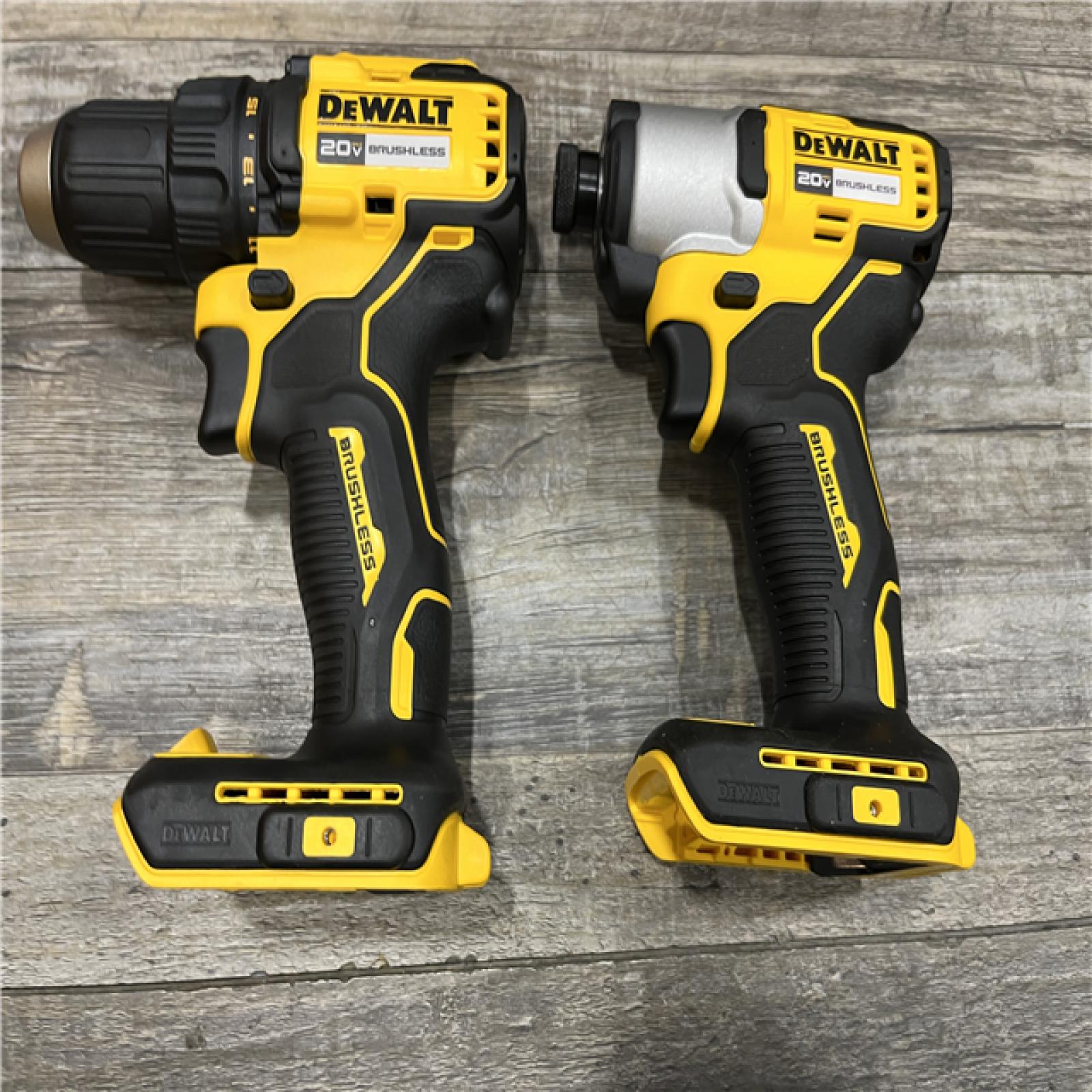 LIKE NEW - DEWALT 20V MAX Brushless 1/2 in. Drill Driver & 1/4 in. Impact Driver Kit