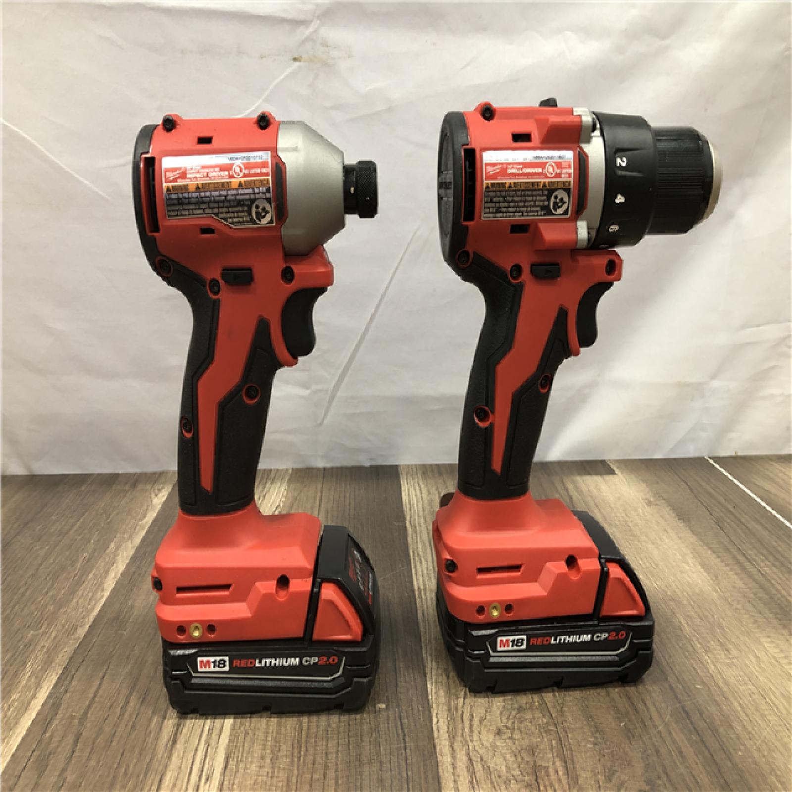 AS-IS Milwaukee 18V Lithium-Ion Brushless Cordless Compact Drill/Impact Combo Kit