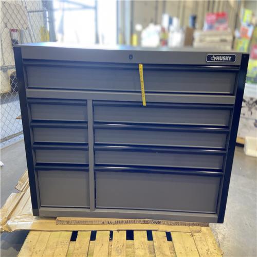 DALLAS LOCATION - Husky Heavy-Duty 52 in. W x 20 in. D 9-Drawer Matte Gray Rolling Tool Cabinet