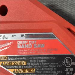 Houston Location AS-IS Milwaukee FUEL 18V Lithium-Ion Brushless Cordless Deep Cut Band Saw (Tool-Only)