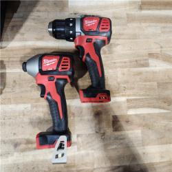HOUSTON LOCATION - AS-IS Milwaukee 18V Lithium-Ion Cordless Drill Driver/Impact Driver Combo Kit