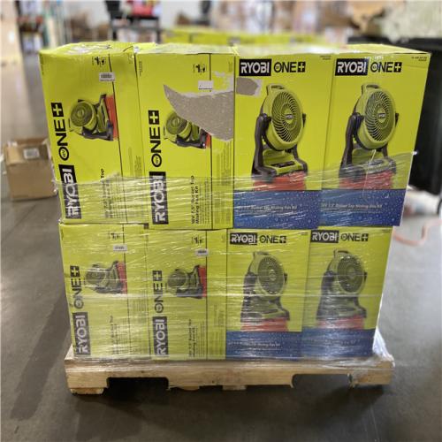 DALLAS LOCATION - RYOBI ONE+ 18V Cordless 7-1/2 in. Bucket Top Misting Fan Kit (19 UNITS)