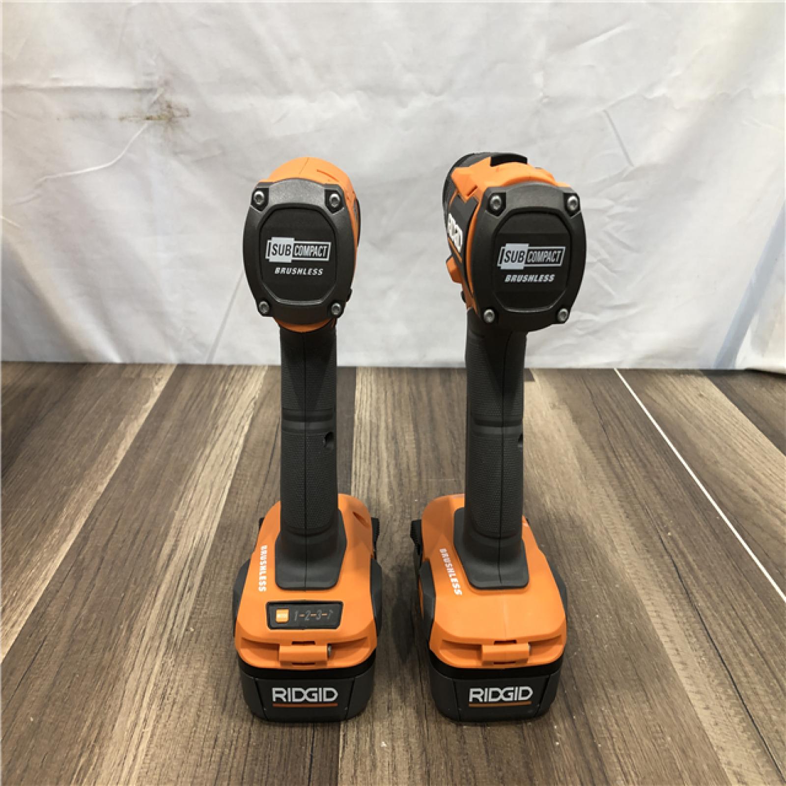 AS-IS RIDGID 18V SubCompact Brushless 2-Tool Combo Kit
