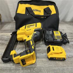 AS-IS DEWALT 20V MAX XR Lithium-Ion Cordless 18-Gauge Narrow Crown Stapler Kit
