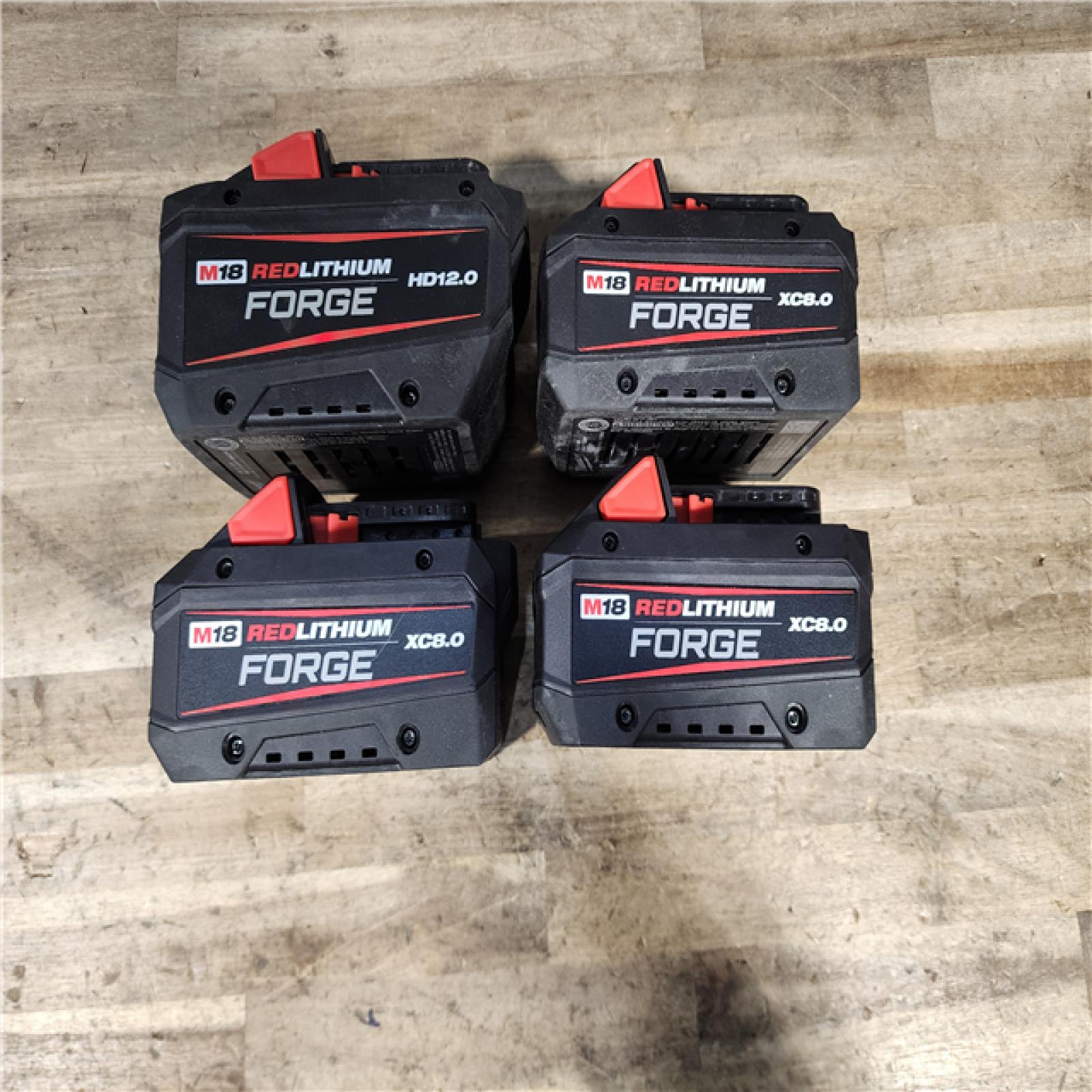 HOUSTON LOCATION - AS-IS MILWAUKEE FORGE BATTERY PACK QTY - 4