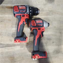 HOUSTON LOCATION - AS-IS Milwaukee 18V Cordless Brushed 2-Tool Drill/Driver and Impact Driver Kit