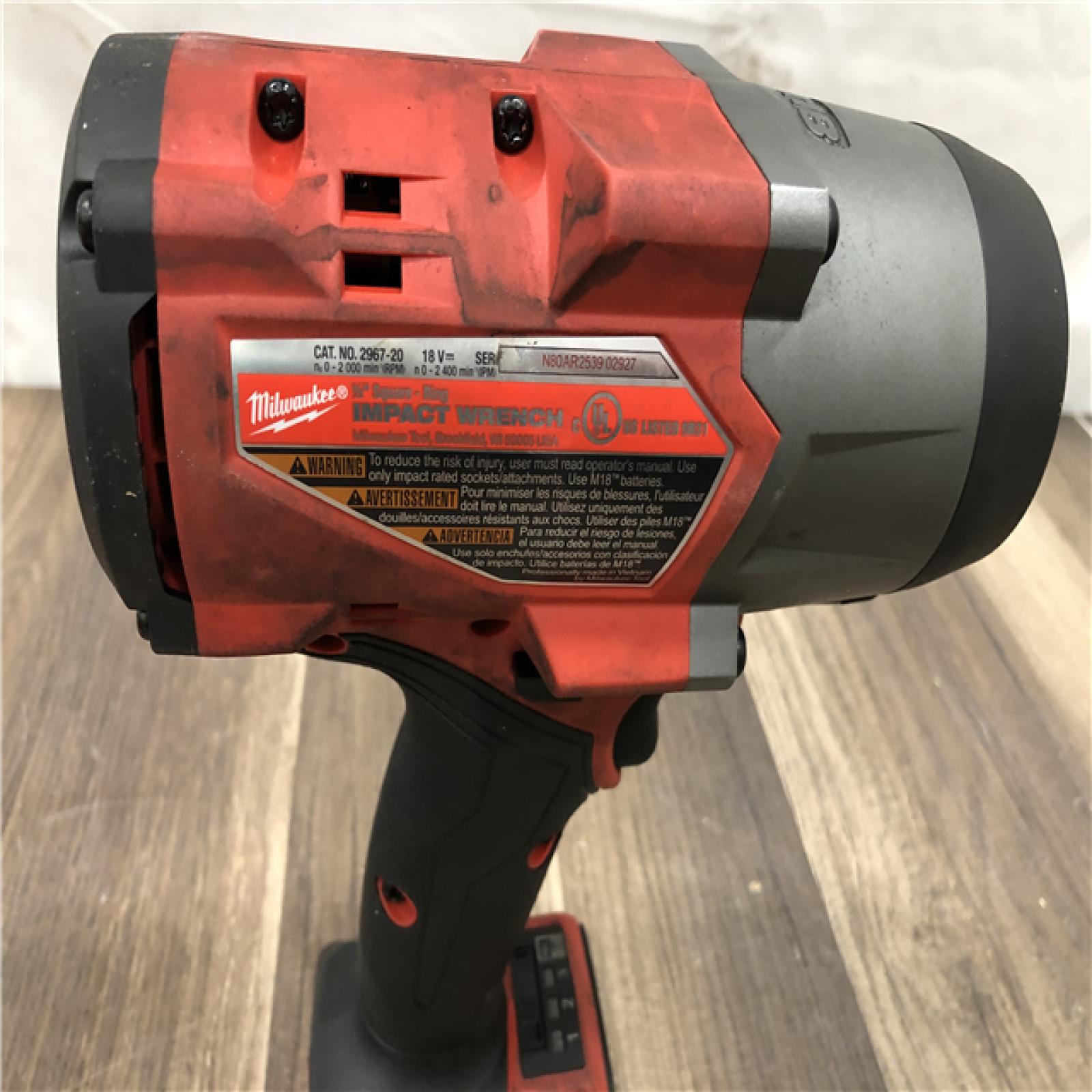 AS-IS Milwaukee FUEL 18V Lithium-Ion Brushless Cordless 1/2 in. Impact Wrench with Friction Ring (Tool-Only)