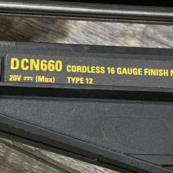 AS-IS DEWALT 20V MAX XR 16-Gauge Electric Cordless Angled Finishing Nailer Kit