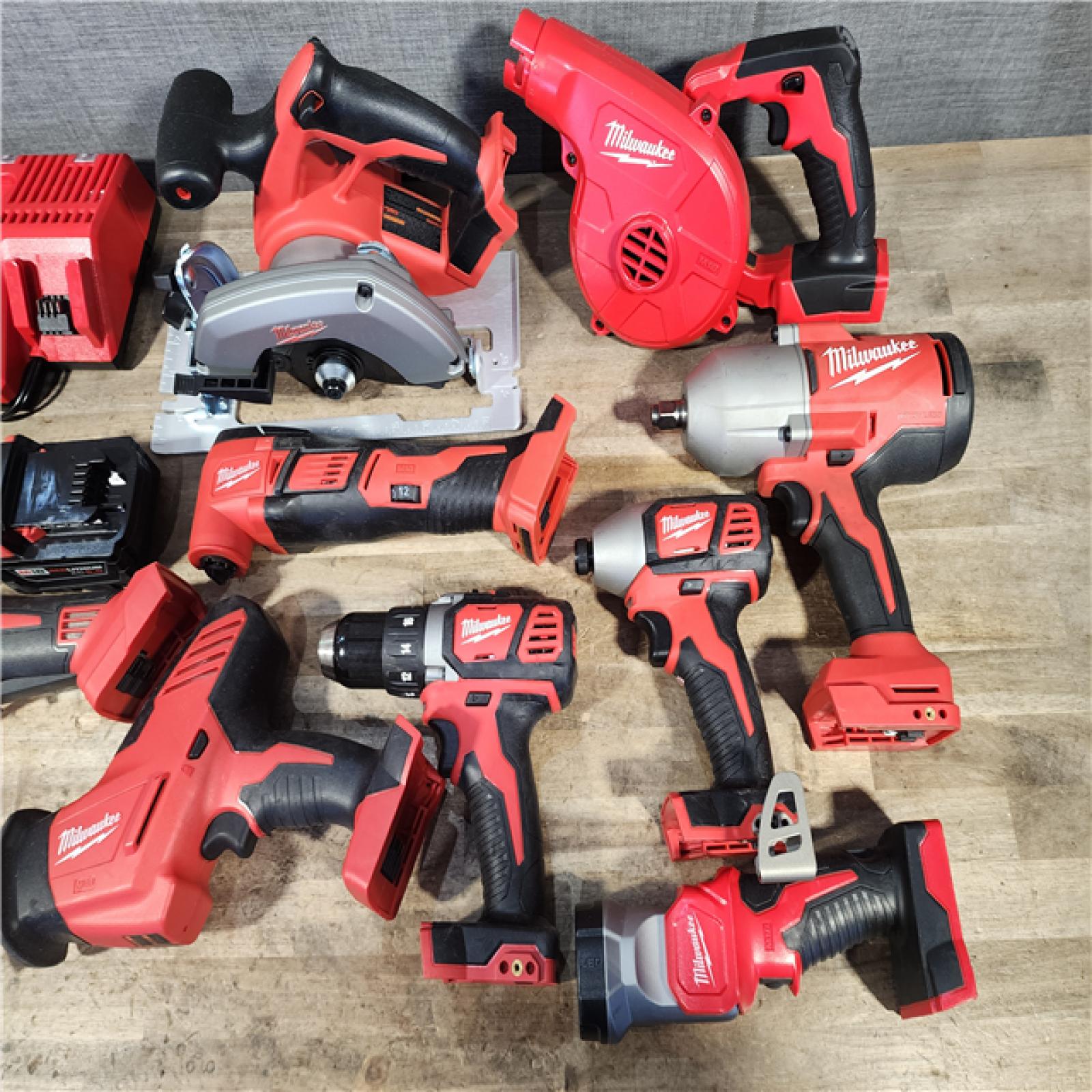 HOUSTON LOCATION - AS-IS Milwaukee 18-Volt Lithium-Ion Cordless (9-Tool) Combo Kit