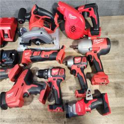 HOUSTON LOCATION - AS-IS Milwaukee 18-Volt Lithium-Ion Cordless (9-Tool) Combo Kit