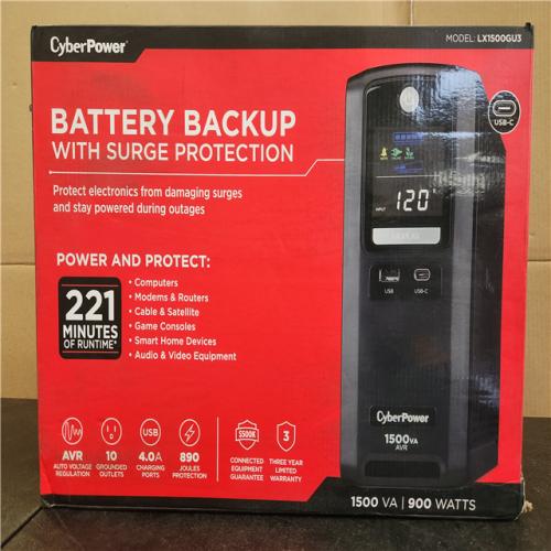 Phoenix NEW CyberPower 1500VA 10-Outlet UPS RJ45 COAX USB Charging